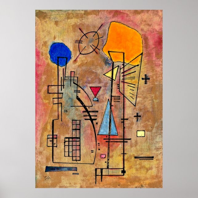 Poster Kandinsky - Eins Zwei, (Frente)