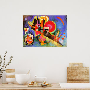 Poster Kandinsky - Em Azul, arte abstrata,