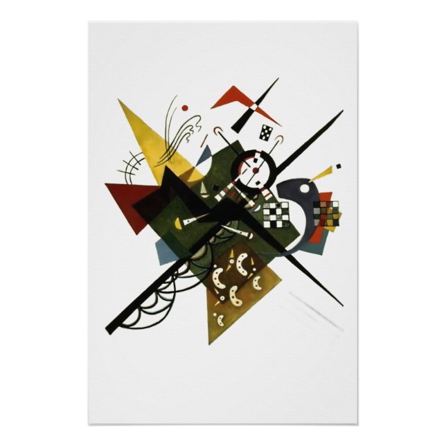 Pôster Kandinsky em Branco II - Arte Expressionista Abstr (Frente)