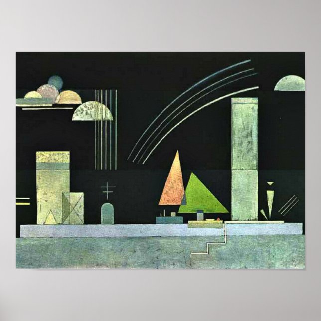 Poster Kandinsky - Em repouso, abstrato trabalho de arte (Frente)