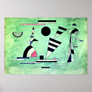 Poster Kandinsky - Imerso no trabalho de arte Verde, popu