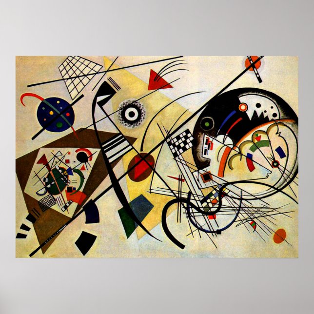 Pôster Kandinsky - Linha transversal (Frente)