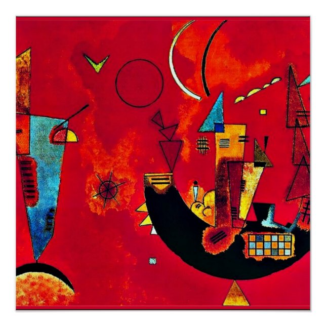 Pôster Kandinsky - Mit und Gegen (Com e Contra) (Frente)