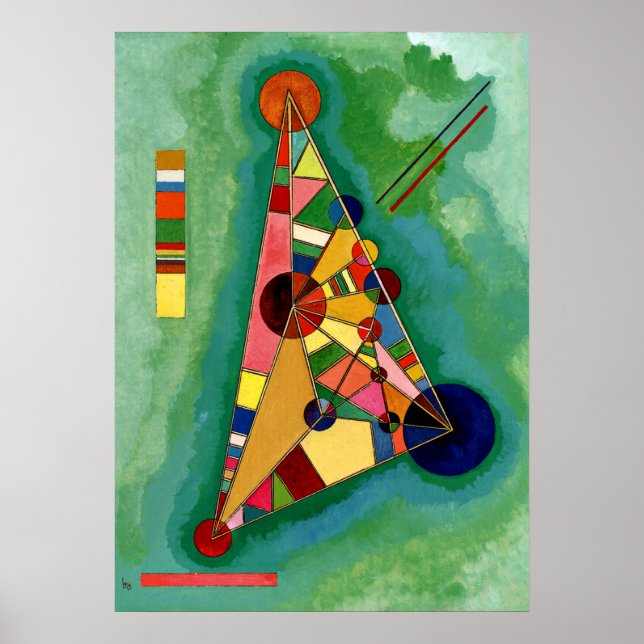 Pôster Kandinsky - Multicolored Triangle (Frente)