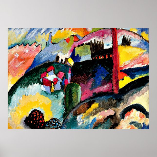 Pôster Kandinsky - Paisagem com Chaminé de Fábrica (Frente)