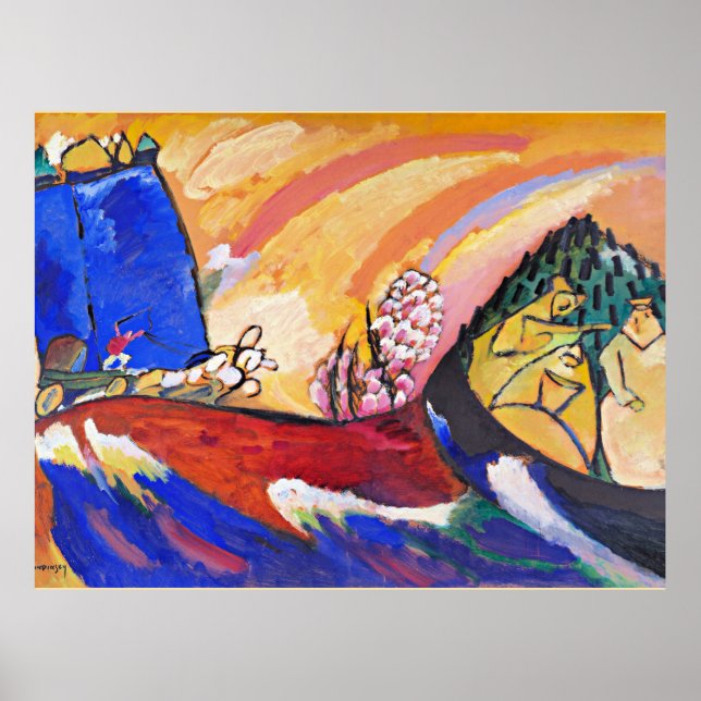 Poster Kandinsky - Pintura com a Troika (Frente)