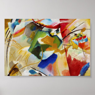 Poster Kandinsky, Pintura com o Centro Verde, Arte Modern