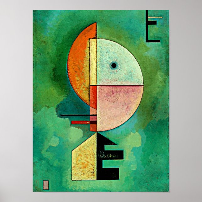 Poster Kandinsky - Pintura de abstrato para cima, popular (Frente)