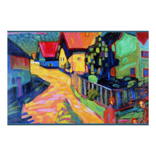 Pôster Kandinsky - Rua Murnau com Mulheres,