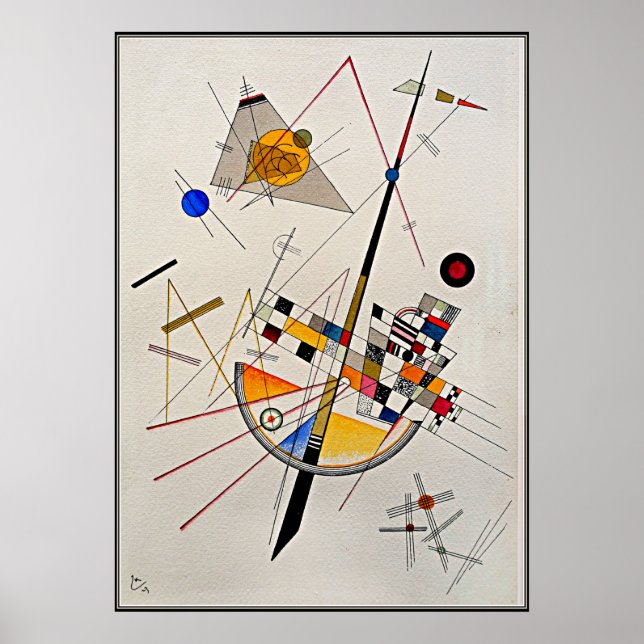 Poster Kandinsky - Tensão Delicada, abstrato (Frente)