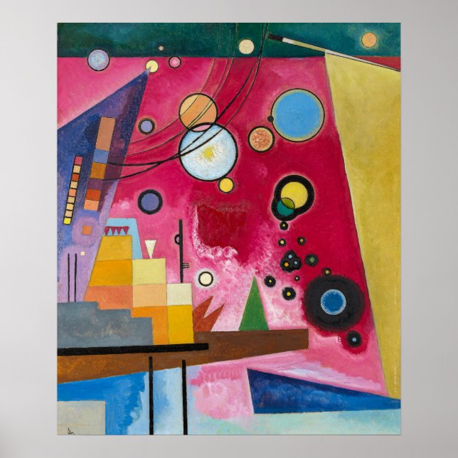 Poster Kandinsky Vermelho Intenso, 1924 (Frente)