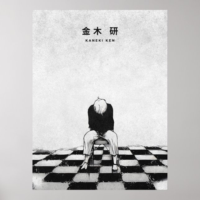 Poster Kaneki Ken Tokyo Ghoul Minimalist Manga (Frente)
