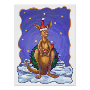 Pôster Kangaroo Christmas StarNight