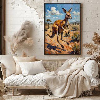 Poster Kangaroo em Movimento