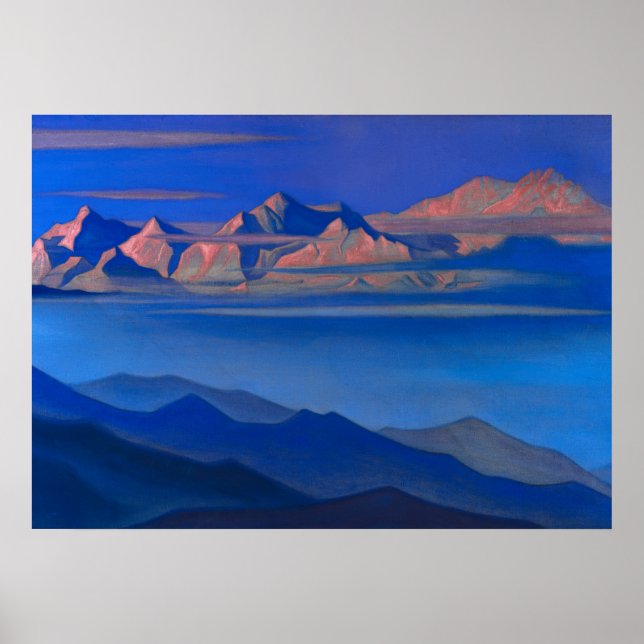 Poster Kangchenjunga, 1944, por Nicholas Roerich (Frente)