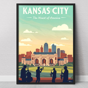 Poster Kansas City Antigo