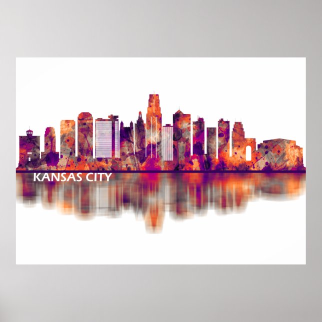 Poster Kansas City Missouri Skyline (Frente)