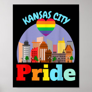 Poster Kansas City Orgulho gay Lgbtqia Missouri Kc Mo Les