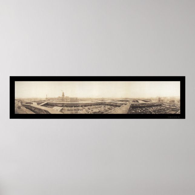 Pôster Kansas City StockYards Foto 1909 (Frente)