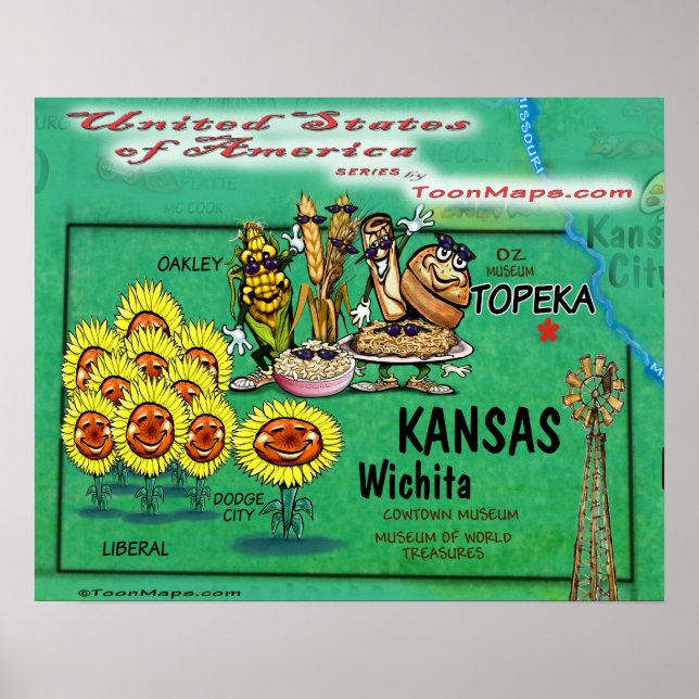 Poster Kansas USA (Frente)