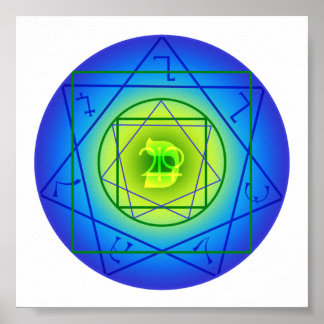 Poster Kaph Sigil - Dinheiro, Expansão, Beleza