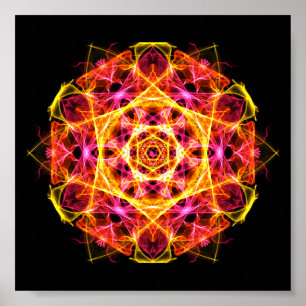 Poster Kapha Dosha que equilibra a mandala de Ayurveda