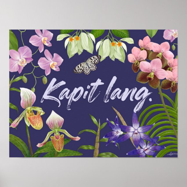 Poster "Kapit lang" (Aguente aí) Motivação Filipina (Frente)