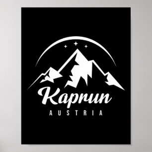 Poster Kaprun Áustria Estação de Esqui Esqui Snowboard So