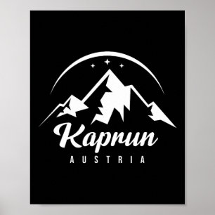 Poster Kaprun Austria Ski Resort Ski Snowboard Souv