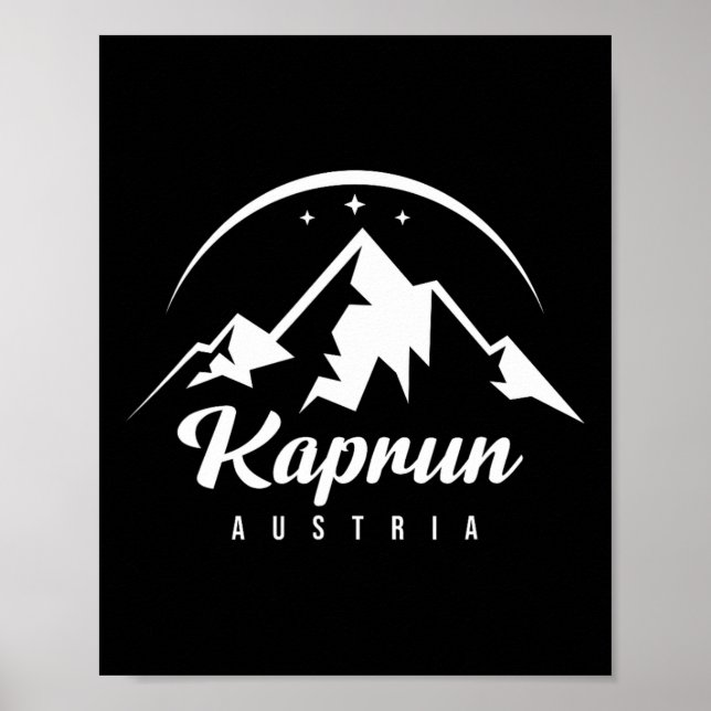 Poster Kaprun Austria Ski Resort Ski Snowboard Souv (Frente)