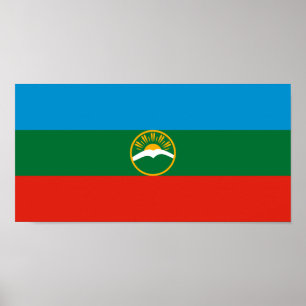Poster Karachay Cherkessia Flag