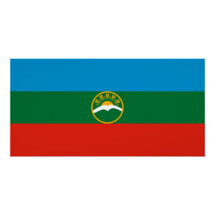 Pôster Karachay Cherkessia Flag