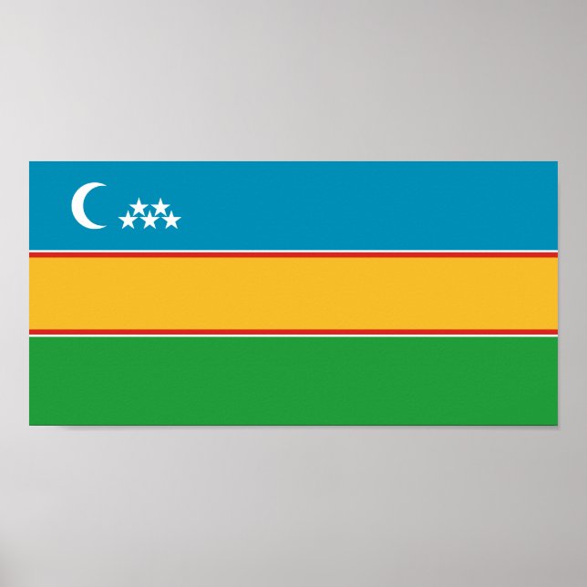 Poster Karakalpakstan Flag (Frente)