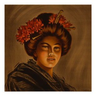 Pôster Karama: Atriz japonesa Romance Geisha