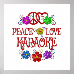 Poster Karaoke do amor da paz