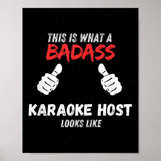 Poster Karaoke Funny This Is What A Bad Karaoke Host Look (Frente)