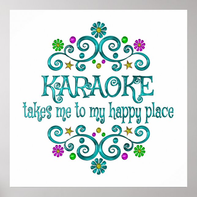 Poster Karaoke Happy Place (Frente)