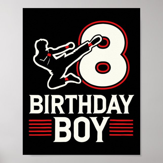 Poster Karate 8 Birthday Boy (Frente)
