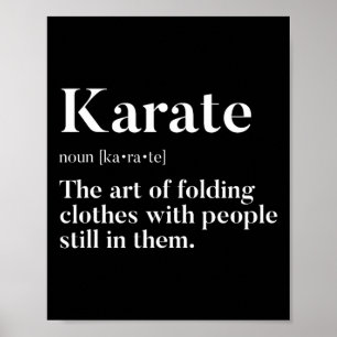 Poster Karate Art De Roupas Dobradas Com Pessoas Nelas