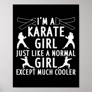 Poster Karate Art For Girls Mulheres Karate Black Belt Ma