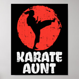 Poster Karate Aunt Ponytail Chuta Artes Marciais Japonesa
