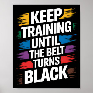Poster Karate Belt Taekwondo Treinando Arte Marcial Promo