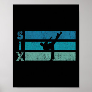 Poster Karate Birthday, 6 anos Ano Taekwondo Boy 6 Birt