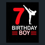 Poster Karate Birthday Tee Boy Gift Kids Taekwondo 5<br><div class="desc">Karate Birthday Tee Boy Gift Kids Taekwondo 5</div>