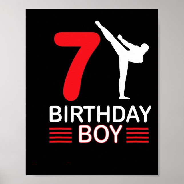 Poster Karate Birthday Tee Boy Gift Kids Taekwondo 5 (Frente)