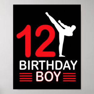 Poster Karate Birthday Tee Boy Gift Kids Taekwondo 6