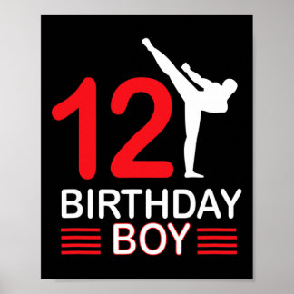 Poster Karate Birthday Tee Boy Gift Kids Taekwondo 6