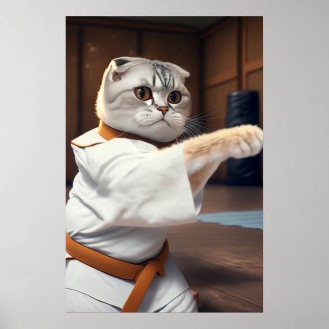 Poster Karate Cat 90 (Frente)