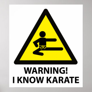 Pôster Karate de aviso