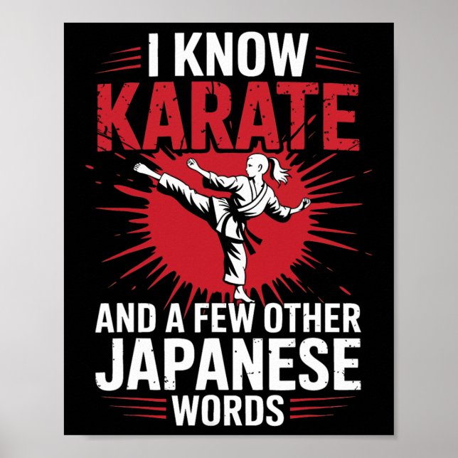 Poster Karate Eu Conheço Karate E Algumas Outras Palavras (Frente)